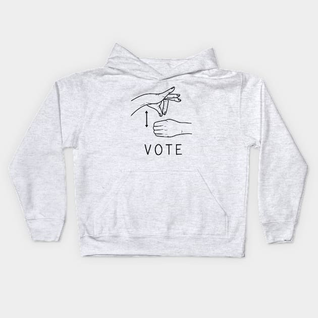 Vote ASL Kids Hoodie by valentinahramov